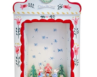 Easter Grotto, Hand Made Ceramic and Wood