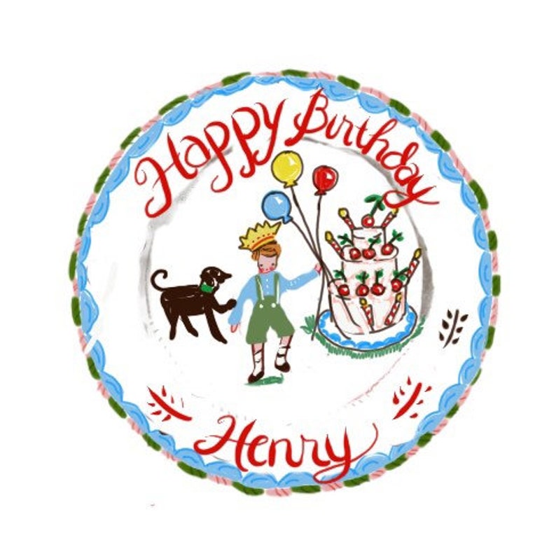 Custom Plate Childs Ceramic 10 Family Birthday Dinner Etsy