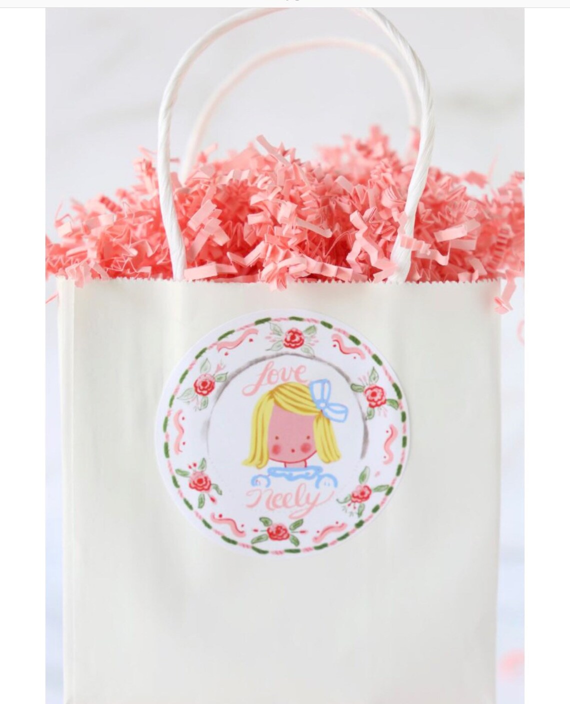 Sticker Gift Tags Custom Round Sticker Gift Tag Portrait Etsy