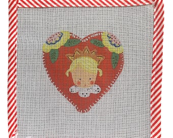 Needlepoint Canvas Hearts