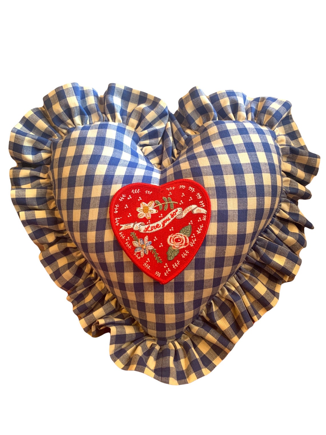 Personalized Embroidered Heart Pillow Love You Sothrow Etsy