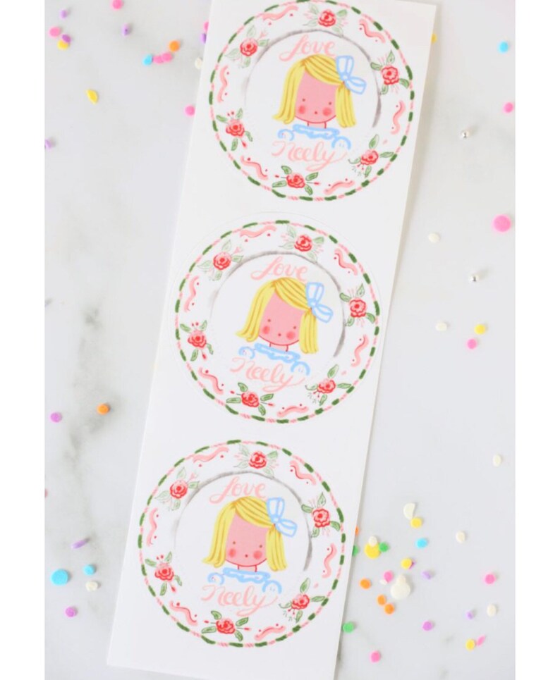 custom Round Sticker Gift Tag personalized Sticker Gift Tags Portrait tags