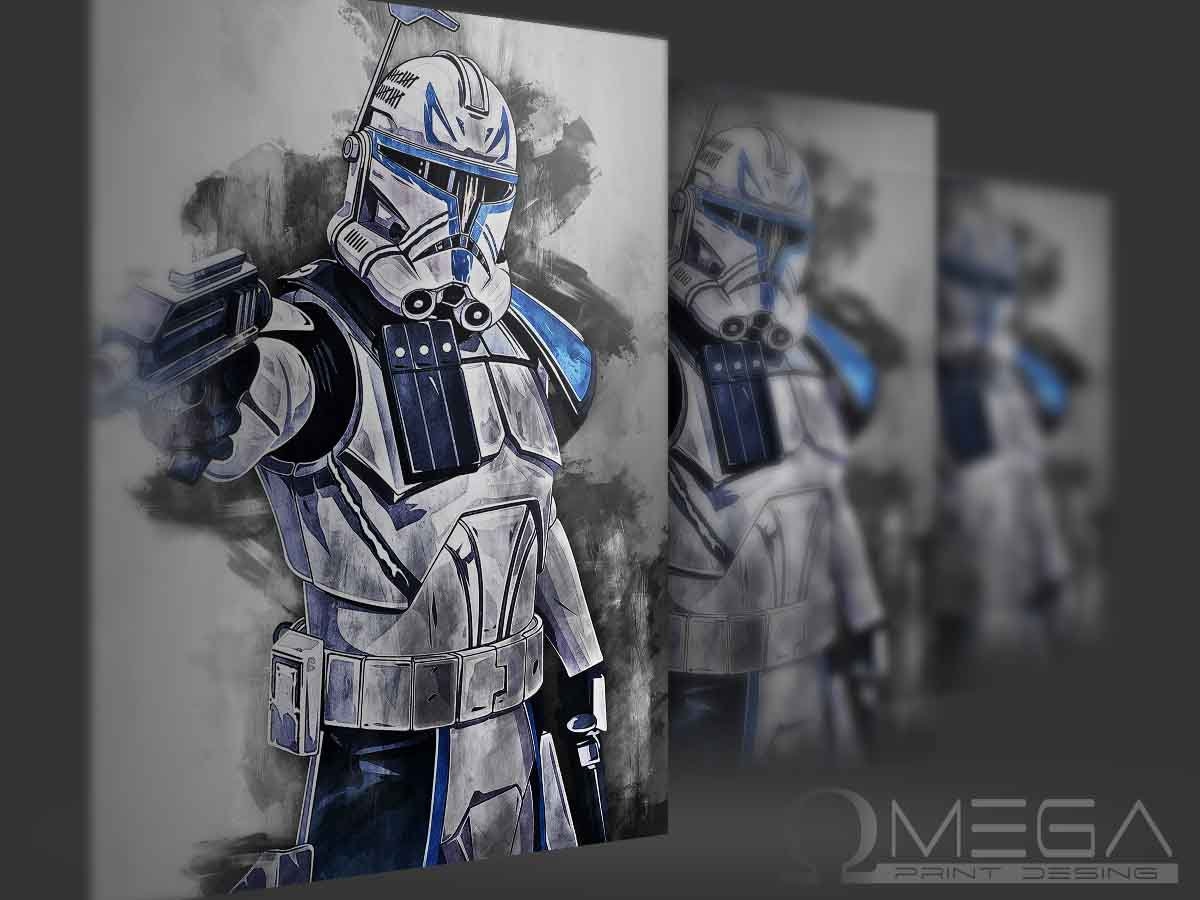 Captain Rex Poster Captain Rex Canvas Print, Art Print, Wall Art, Man ...