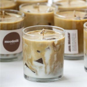 Iced Coffee Candle: Soy Wax Latte Scented Candle | Nontoxic Hand-Poured