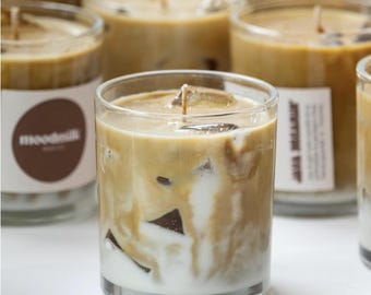 Iced Coffee Candle: Soy Wax Latte Scented Candle | Nontoxic Hand-Poured