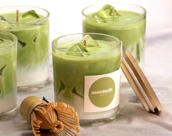Iced Matcha Latte-ljus: Doftljus med sojavax och grönt te