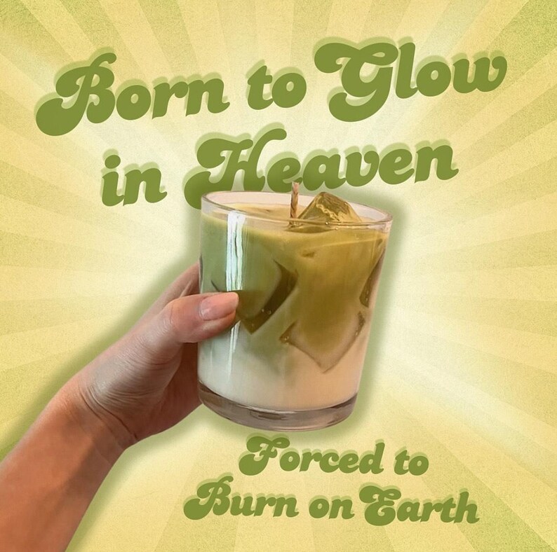 Iced Matcha Latte Candle Unique Gift for Matcha Lover Nontoxic Vanilla