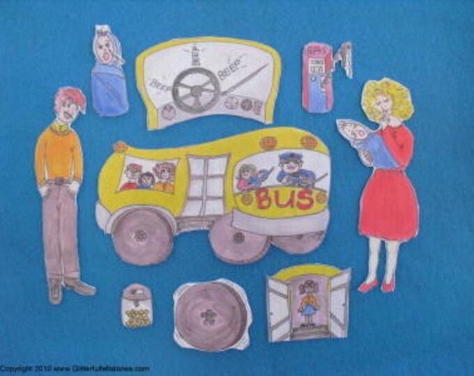 THE WHEELS ON THE BUS FELT BOARD FLANNEL BOARD STORY Etsy