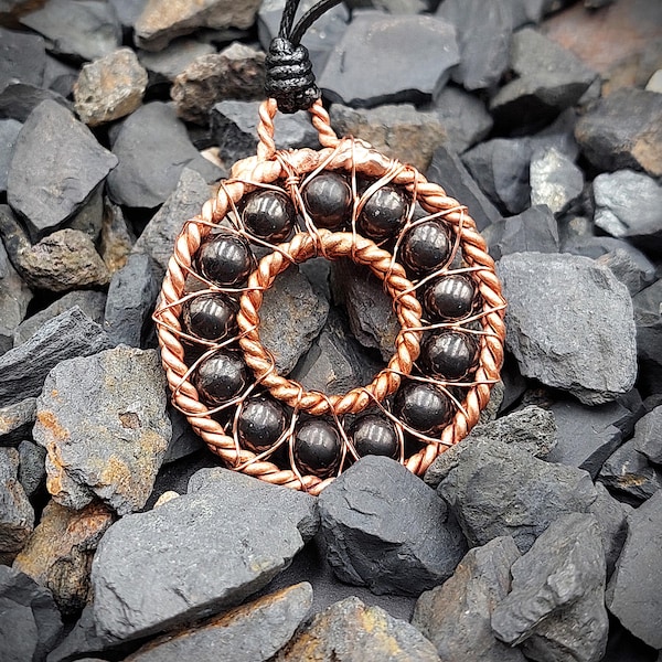 Tensor ring double; 177, 188 MHz; shungite beads 0.33 in