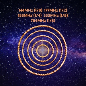 Tensor Rings Set: Copper Sacred Geometry - 144MHz, 177MHz, 188MHz, 333MHz, 764MHz