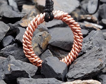 Handmade Tensor Ring–8-Strand Copper Weave–Energy Tool for Healing; 188MHz (1/8)