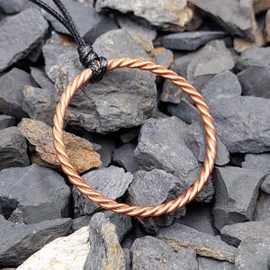 Handmade Tensor Ring–3-Strand Copper Weave–Energy Tool for Healing; 144MHz (1/4)