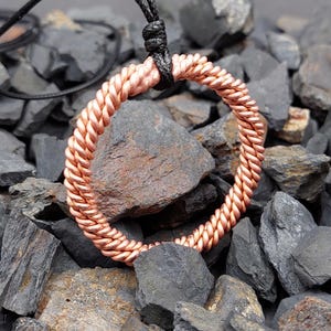 Handmade Tensor Ring–8-Strand Copper Weave–Energy Tool for Healing; 144MHz (1/4)