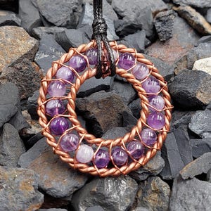 Tensor ring; 177 (1/4)MHz; 188 (1/8)MHz; Amethyst  beads