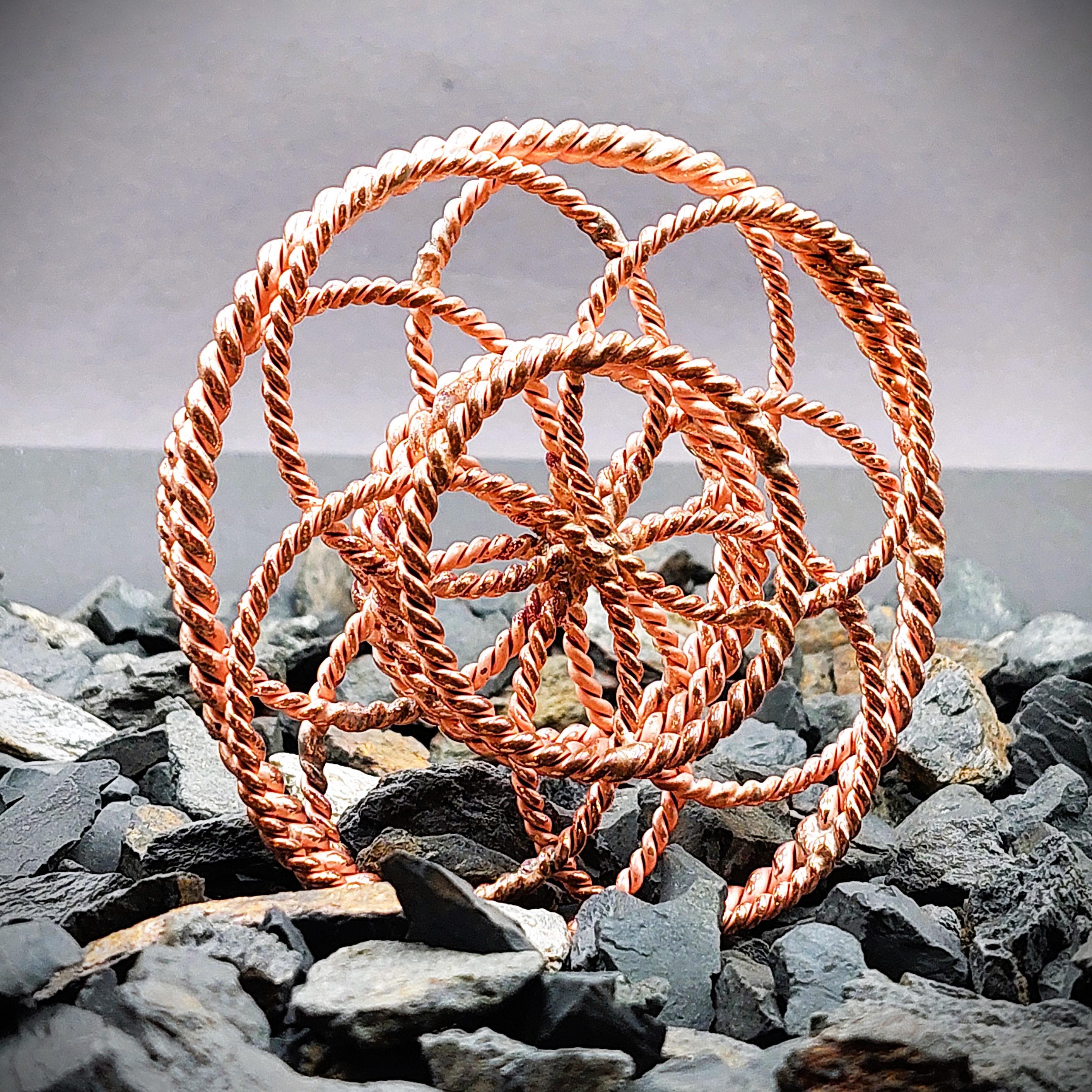 Tensor Rings Copper 177 Mhz Copper Tensor Ring Energy Harmonizer – Sacred Geometry Handmade ...