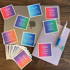 Redenen om te blijven schrijven | Afdrukbare aanmoedigingskaarten schrijven | Cure tegen writer's block | 48 inspirerende citaten voor auteurs Vision Board