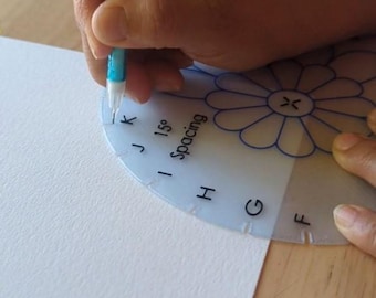 20 Degrees Spacing Mandala Drawing Stencil