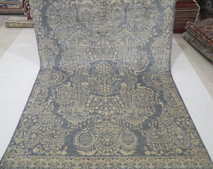 Handmade Turkish Wool Rug – 7x10 Gray Mamluk Oriental Design