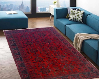 Hand-knotted Red Khal Mohammadi, 4.92 x 6.56 ft