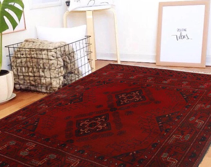 Hand-knotted Red Khal Mohammadi, 3.28 x 4.92ft