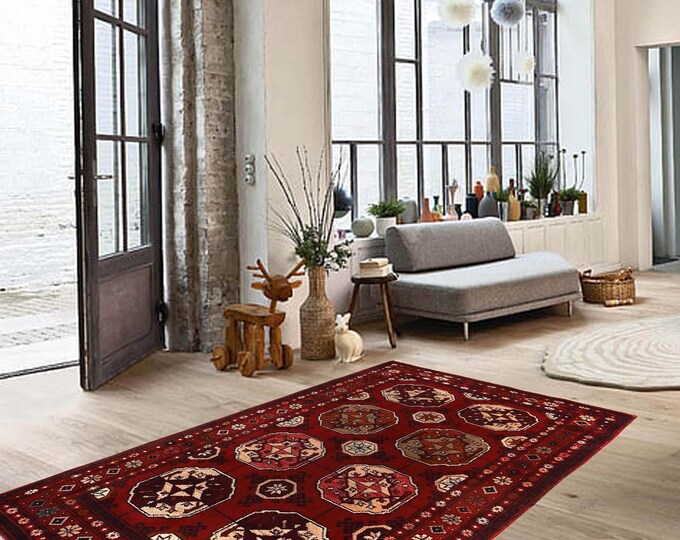 Hand-knotted Red Khal Mohammadi, 3.28 x 4.92ft