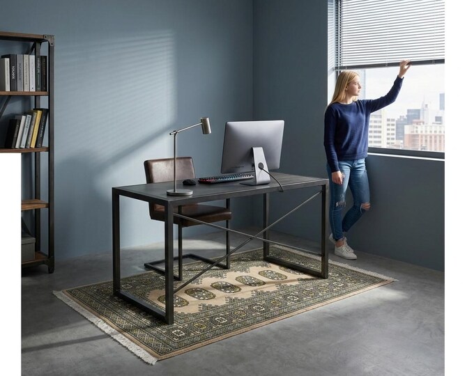 2.7 X 4.2 ft Beige Geomatrical Handmade , Mori Bokhara Cotton and Wool