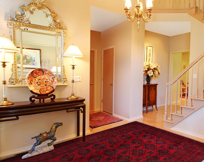 Hand-knotted Red Khal Mohammadi , 6.56 X 9.84ft