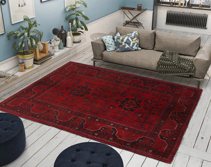 Hand-knotted Red Khal Mohammadi, 3.28 x 4.92ft