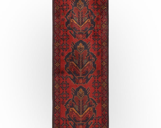 Hand-knotted Red Khal Mohammadi Runner, 1.64 X 4.92ft