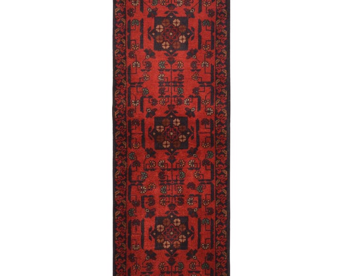 Hand-knotted Red Khal Mohammadi Runner, 1.64 X 4.92ft