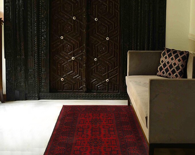 Hand-knotted Red Khal Mohammadi, 3.28 x 4.92ft