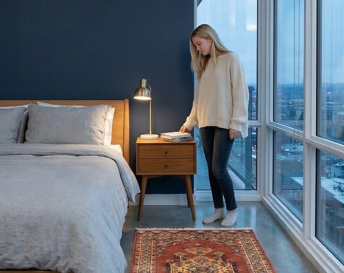 2.7 X 3.10 ft Copper Geomatrical Handmade ,Farsh-e-Nayle Cotton Wool and Silk touch