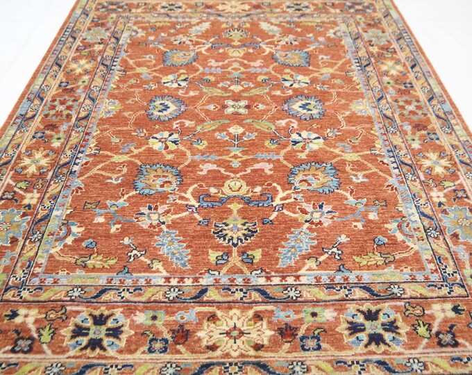 Brown Chobi Area Rug 5x7 – Hand Knotted Afghan Wool