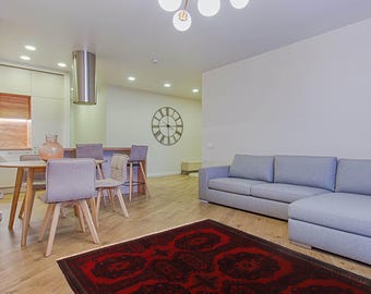 Hand-knotted Red Khal Mohammadi, 3.28 x 4.92ft