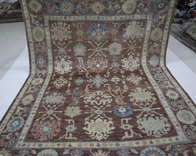 8x10 Oushak Rug – Choco Brown, Handmade Turkish Wool