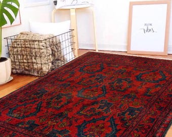 Hand-knotted Red Khal Mohammadi, 3.28 x 4.92ft