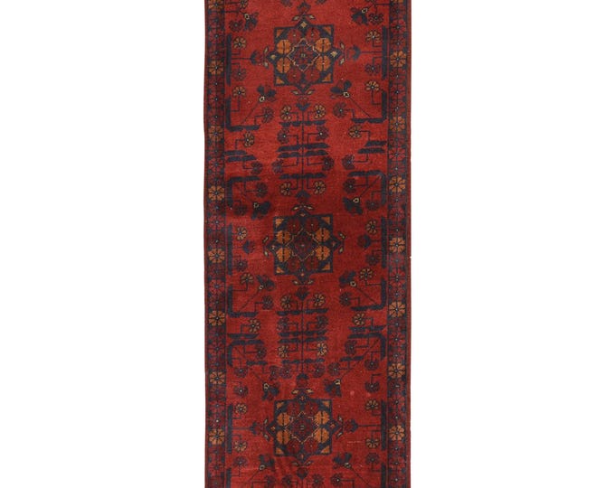 Hand-knotted Red Khal Mohammadi Runner, 1.64 X 4.92ft
