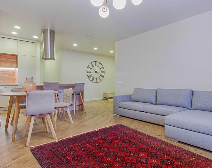 Hand-knotted Red Khal Mohammadi, 3.28 x 4.92ft