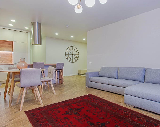 Hand-knotted Red Khal Mohammadi, 3.28 x 4.92ft