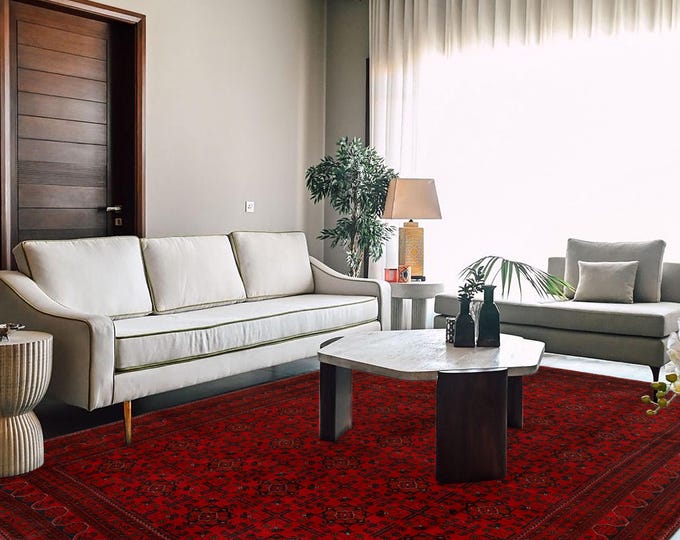 Hand-knotted Red Khal Mohammadi, 8.20 X 11.48 ft