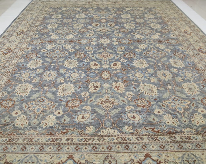 9x12 Afghan Chobi Rug – Hand-Knotted Wool, Floral Traditional Rug