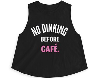 Pickleball Racerback Tank Top, No Dinking Before Café Funny Puerto Rico Shirt