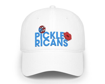 Embroidered Puerto Rico Pickleball Hat, Boricua PiCKLERICANS Cap, Cotton Twill Sport Gift