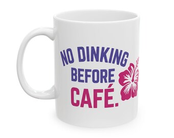 Pickleball Mug, "No Dinking Before Café", Puerto Rico Picklericans Coffee Cup