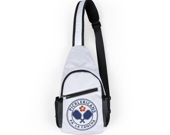Pickleball Sling Bag, Nylon Court Gear Pack, Athletic Crossbody Bag