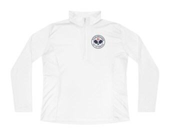 Women's Pickleball Quarter Zip Pullover, Puerto Rico Seal Design