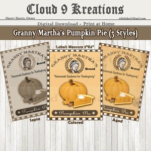 Jahrgang Thanksgiving Kürbis-Kuchen-Label, Jahrgang Weihnachten Kürbis Kuchen druckbare Jahrgang Kürbis-Kuchen-Label, Label, Jahrgang Kürbis-Kuchen-Tag