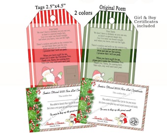 Christmas Santa's Magic Key Tag & Nice Certificate, Magic Key Tag, Nice Certificate, Christmas Tag, Digital Tag, Digital Certificate