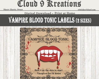 Halloween Apothecary Labels, Halloween Potion Labels, Vampire Apothecary Labels, Vampire Potion Labels, Vampire Labels, Vampire Stickers