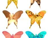 French Dreams...Altered Butterflies...French images...Digital Collage Sheet Digital Download Junk Journal Ephemera